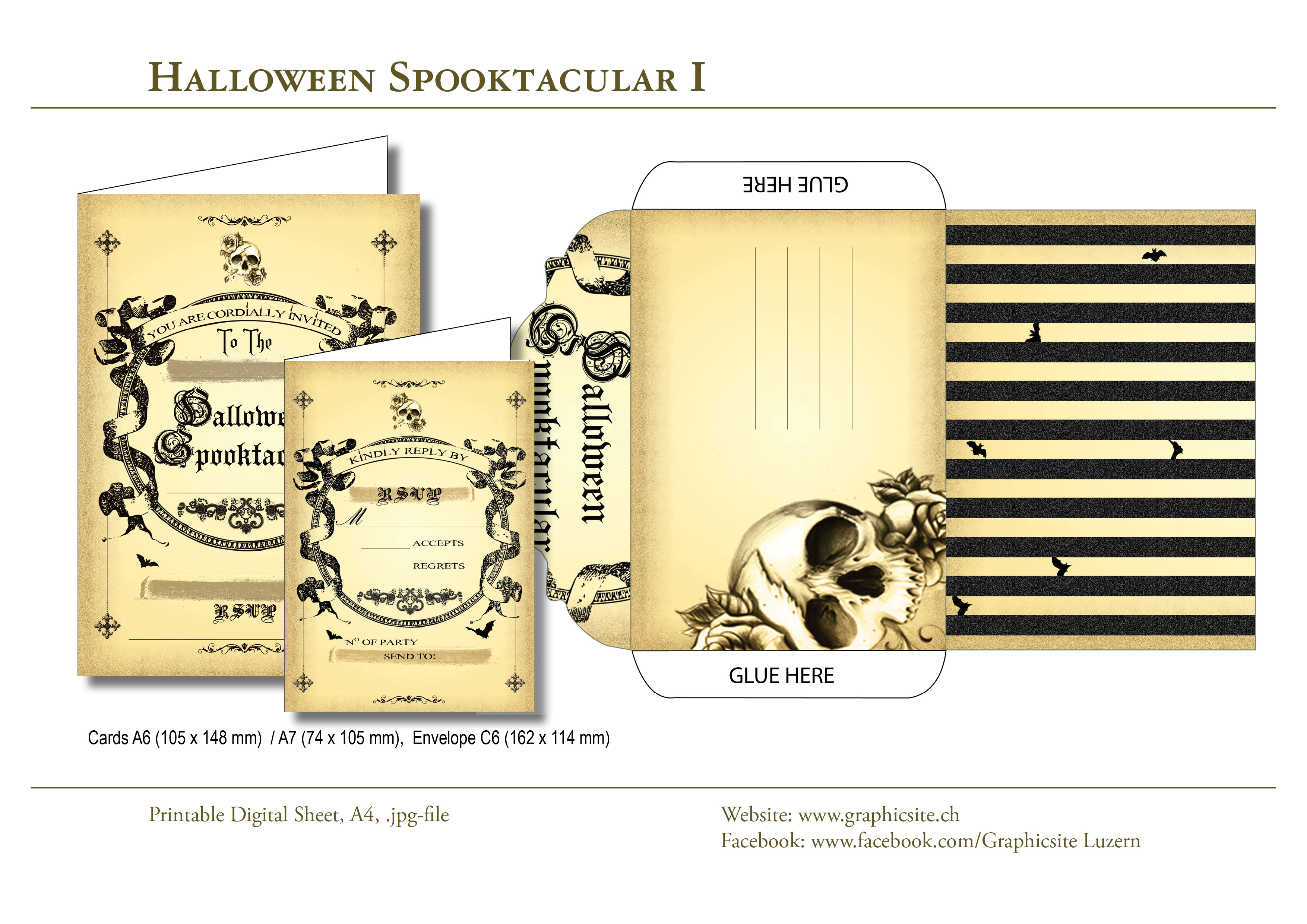 Printable Digital Sheets - DIN A-Formats - Halloween 1